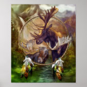 Dream Catcher - geest van het Moose Art Poster (Voorkant)