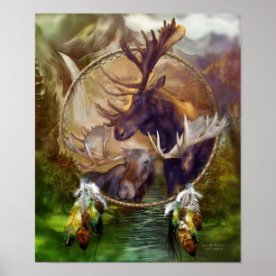 Dream Catcher - geest van het Moose Art Poster