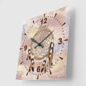 Dream Catcher Home Decor Vierkante Klok (Hoek)
