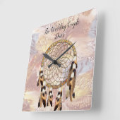 Dream Catcher Home Decor Vierkante Klok (Hoek)
