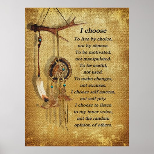 Dream-Catcher, "Ik kies" motivatie Poster (Voorkant)