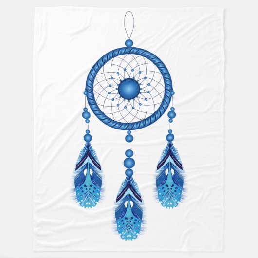 DREAM CATCHER in het blauw Fleece Deken (Voorkant)