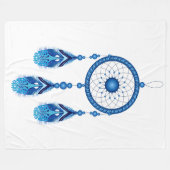 DREAM CATCHER in het blauw Fleece Deken (Voorkant (Horizontaal))