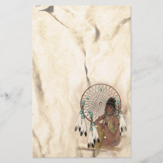 Dream Catcher Indian Maiden Native American Stat