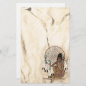 Dream Catcher Indian Maiden Native American Stat (Voorkant / Achterkant)