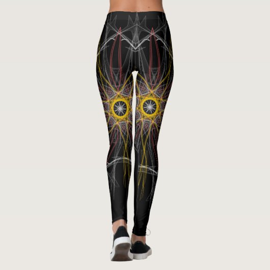 Dream catcher inspireerde abstracte afdrukleggings leggings (Achterkant)