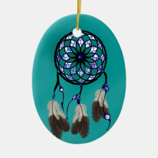 Dream Catcher Keramisch Ornament (Voorkant)