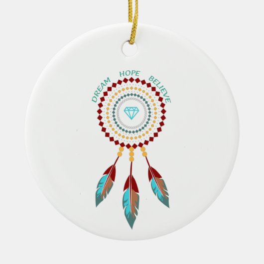 Dream catcher keramisch ornament (Voorkant)