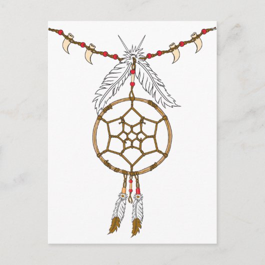 Dream Catcher Ketting Briefkaart (Voorkant)