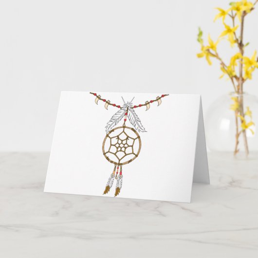 Dream Catcher Ketting Kaart (Gele Bloem)