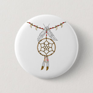Dream Catcher Ketting Ronde Button 5,7 Cm