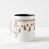 Dream Catcher Kokopelli Two-Tone Coffee Mok (Voorkant links)