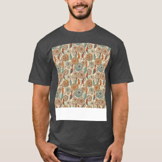 Dream Catcher Naadloos Patroon Boheemse Hippie Eth T-shirt