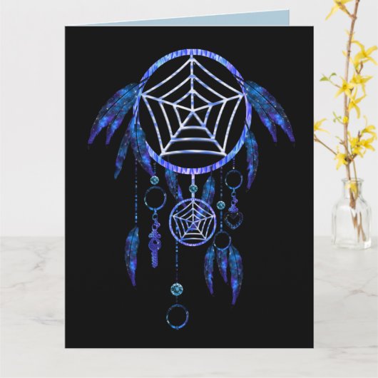 DREAM CATCHER NATIVE AMERICAN BIRTHDAY KAART (Gele Bloem)