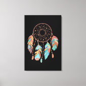 Dream Catcher Native American Feathers Tribal Drea Canvas Afdruk (Voorkant)
