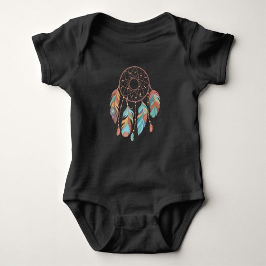 Dream Catcher Native American Feathers Tribal Drea Romper (Voorkant)