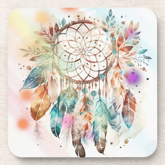 Dream Catcher Onderzetters witte achtergrond (Voorkant)