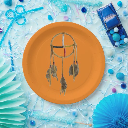 Dream Catcher Oranje groot Bord papier