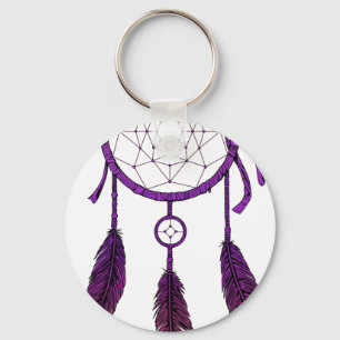 Dream Catcher Paars Sleutelhanger