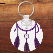 Dream Catcher Paars Sleutelhanger (Voorkant)