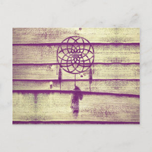 Dream Catcher Paars Wood Briefkaart
