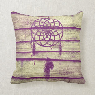 Dream Catcher Paars Wood Kussen