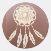 Dream catcher ronde sticker (Voorkant)