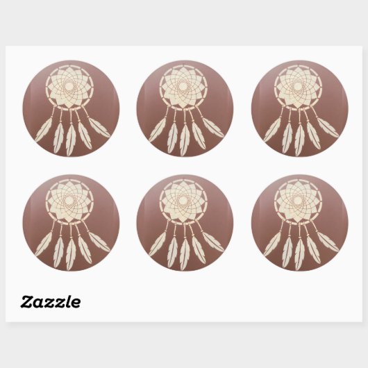 Dream catcher ronde sticker (Vel)
