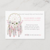 Dream Catcher Roze Gray Ivory Shower Book Request Informatiekaartje (Voorkant)