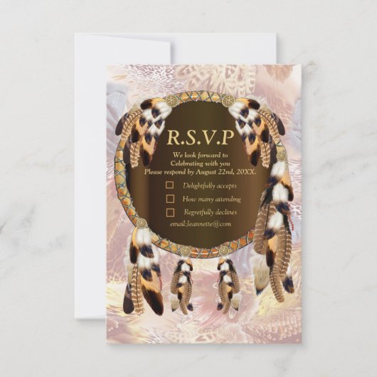 Dream Catcher RSVP Kaartje (Voorkant)