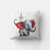 Dream Catcher Schattigee Baby Olifant. Transparant Kussen (Voorkant)