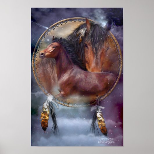 Dream Catcher Series - Spirit Horses Poster/Print Poster (Voorkant)