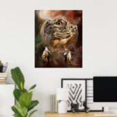 Dream Catcher Series-Spirit of the Owl Poster (Thuiskantoor)
