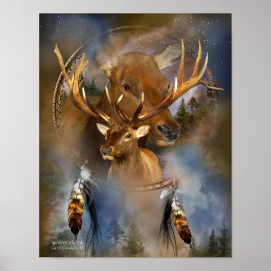 Dream Catcher Series-Spirit van het Elk Poster (Voorkant)