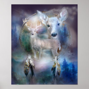 Dream Catcher Series-Spirit van the White Deer Poster