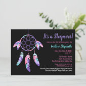 Dream Catcher Sleepover Kids Birthday Party Kaart (Staand voorkant)