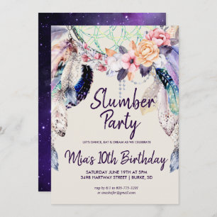 Dream-catcher Slumber Party Invitation Kaart
