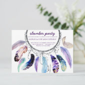 Dream-catcher Slumber Party Uitnodiging (Staand voorkant)