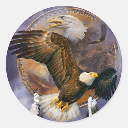 Dream Catcher - Spirit Eagles Art Stickers (Voorkant)