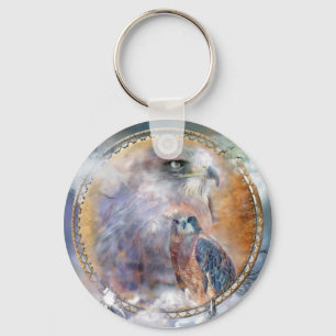 Dream Catcher - Spirit Hawks Art Sleutelhanger