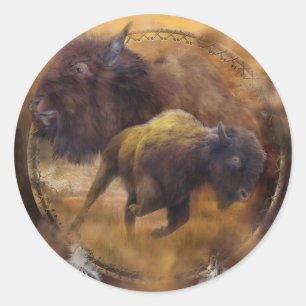 Dream Catcher Spirit of the Brown Buffalo Sticker