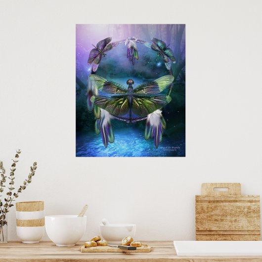 Dream Catcher-Spirit van het Dragonfly-Poster/Afdr Poster (Keuken)