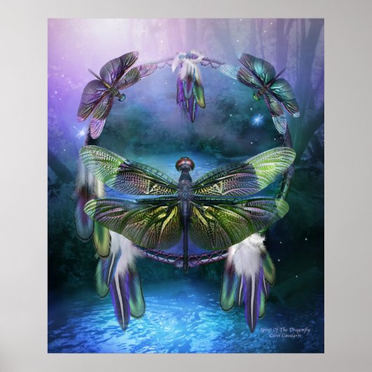 Dream Catcher-Spirit van het Dragonfly-Poster/Afdr Poster (Voorkant)