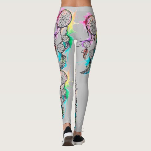 Dream Catcher Splash Paint Art Dames Leggings (Achterkant)