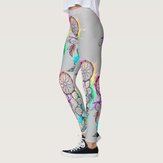 Dream Catcher Splash Paint Art Dames Leggings (Links)