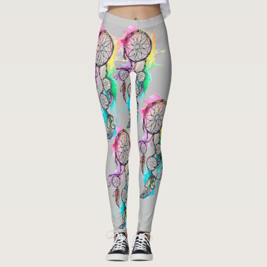 Dream Catcher Splash Paint Art Dames Leggings (Voorkant)