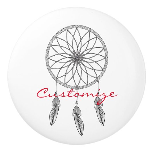 Dream catcher Thunder_Cove Keramische Knop (Voorkant)