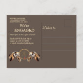 Dream Catcher Verloving Uitnodiging Briefkaart (Achterkant)