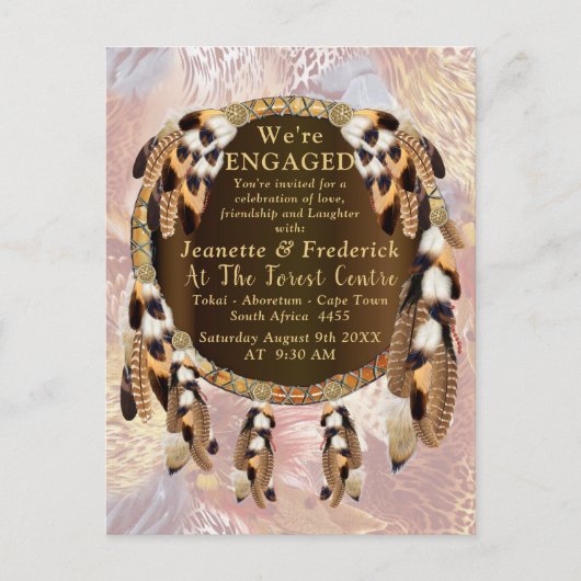 Dream Catcher Verloving Uitnodiging Briefkaart (Voorkant)