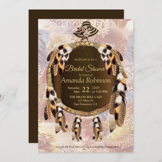 Dream Catcher Vrijgezellenfeest Kaart (Voorkant / Achterkant)